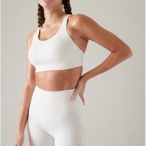 Athleta White Advance Bra Women's Size  36DD Racerback